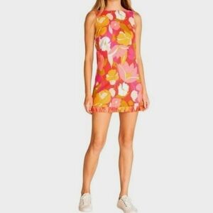 Trina Turk Mulitcolor Floral Eanes Dress with Tassel Bottom. Size 10. NWOT